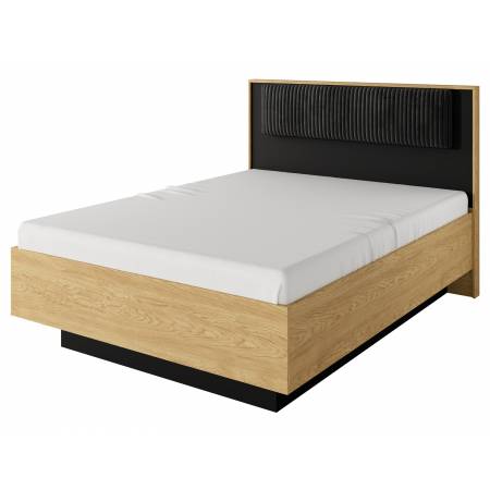 Łóżko 160 x 200 cm BALEO skandynawskie z pojemnikiem stolikami LED